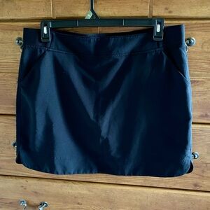 Black Athletic Skort skirt shorts  Pockets